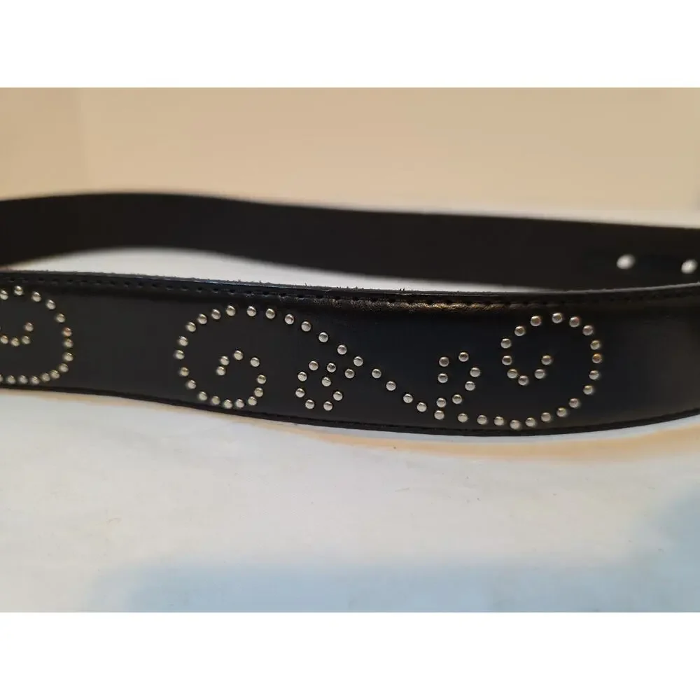 Brighton Belt Leather Studded Detail Women Size L / 34 Black B20403